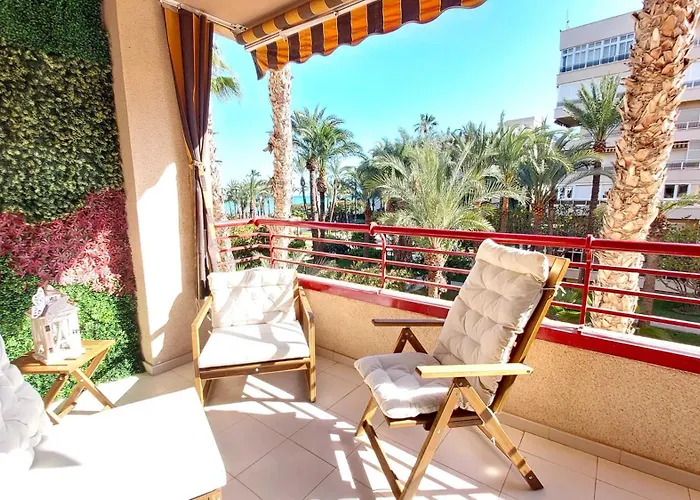 アパート Centrico En 1ª Linea De Playa Con Piscina Y Garaje トレビエハ